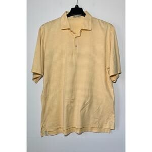 Peter Millar Yellow Golf Polo Shirt Size XL